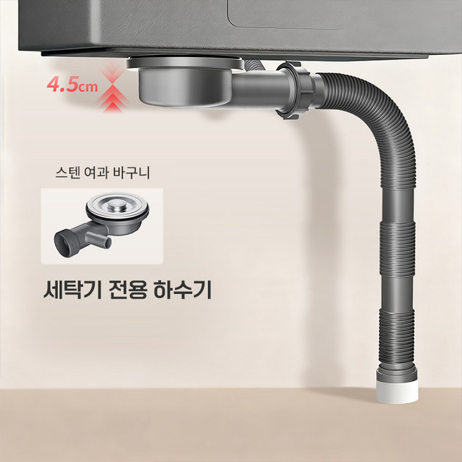 호밍사이 씽크대배수구뚜껑 악취차단 배수구 용품 씽크대배수구트랩, 1세트, 그레이
