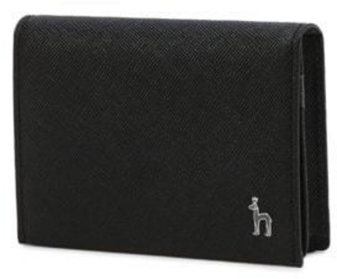 [국내백화점] 헤지스 [COLOR POINT] 블랙 라인배색 소가죽 명함지갑 직장인 출퇴근 가방