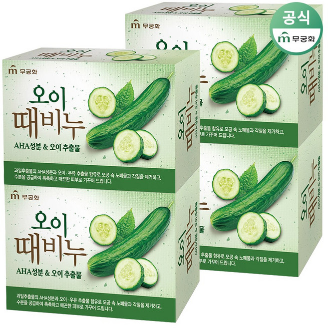 무궁화 오이때비누 90g, 4개입