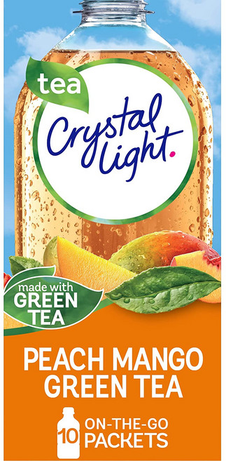 크리스탈라이트 온-더-고 드링크 믹스 피치 망고 그린 티 10개입, 23.2g, 1개