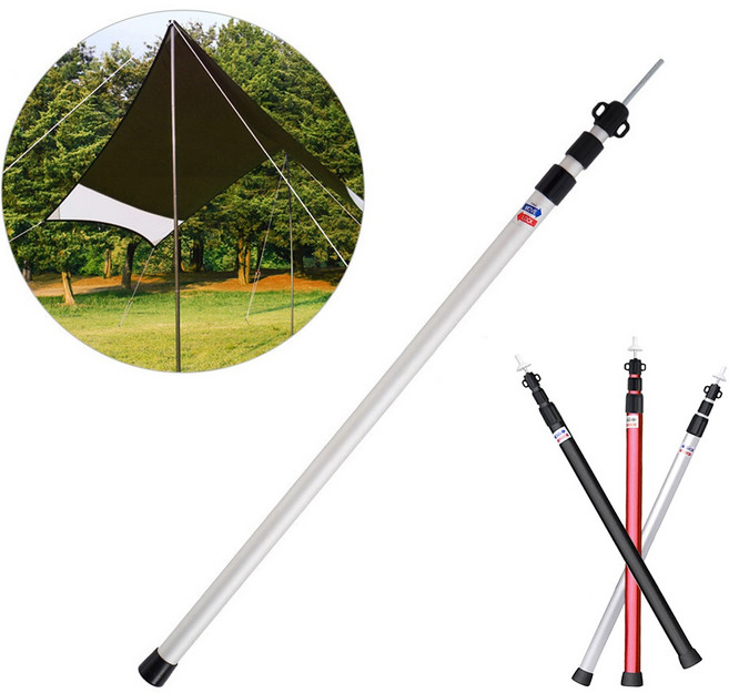 달밤마켓 높이조절 그늘막 폴대 알루미늄 사이드 폴대 슬라이드 타프폴대, 1개