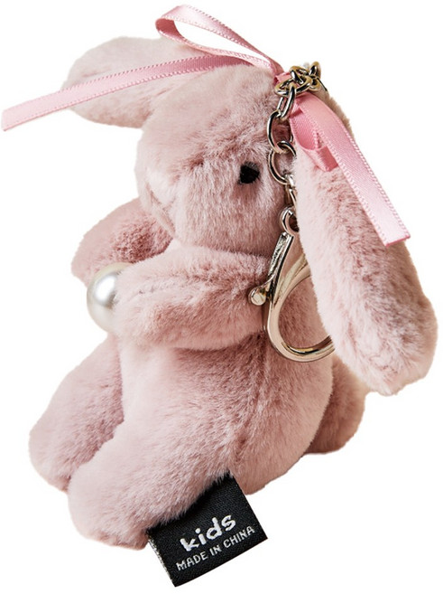 모던하우스 포근포근 동물키링 리본 버니, 10cm, 핑크, 1개