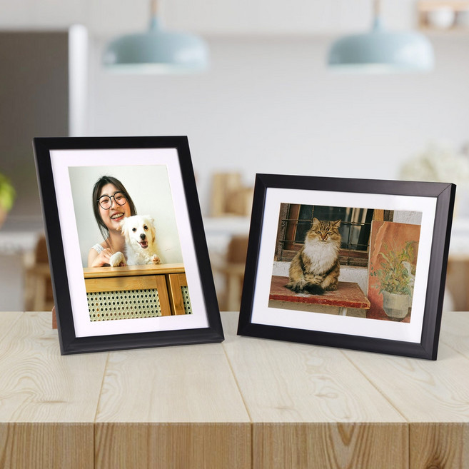 매트액자 인테리어 액자 프레임 사진액자 결혼식 본식 돌잔치 탁상용 벽걸이, 1개, 블랙