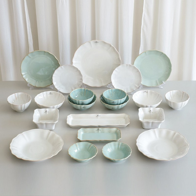 코스타노바 알렌테조 4인 그릇세트 21P, 아쿠아, 1개