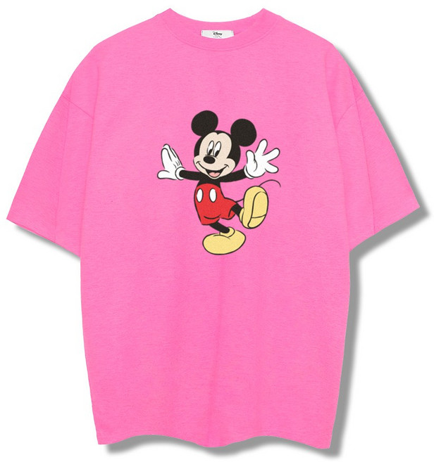 일루소 디즈니 해피 미키 특양면 반팔 티셔츠