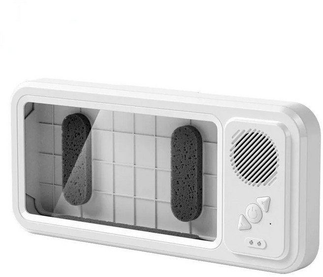 방수 김서림 방지 터치 스크린 벽 마운트 블루투스 스피커 샤워 욕실용 전화 거치대, 1개, 1) White