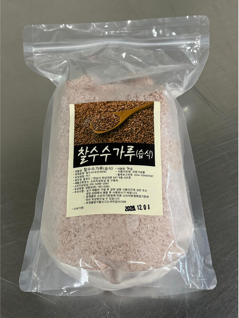 국산 습식 찰수수가루/무염/올푸드/냉동/떡 부꾸미/고운입자, 3개, 1kg
