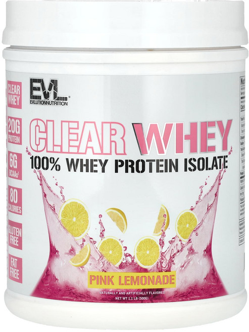 EVLUTIONNUTRITION 클리어 웨이 프로틴 아이솔레이트 피치 망고, 498 g, 1개