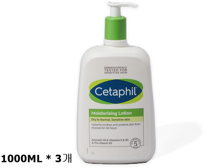 세타필 모이스춰라이징 로션, 1L, 3개