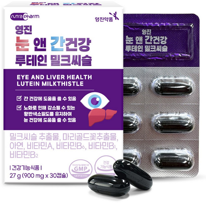 영진약품 눈 앤 간건강 루테인 밀크씨슬, 30정, 4개