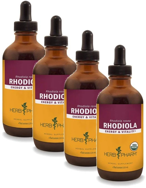 허브팜 로디올라 루트 홍경천 추출물 Herb Pharm Rhodiola, 4개, 120ml - 쿠팡