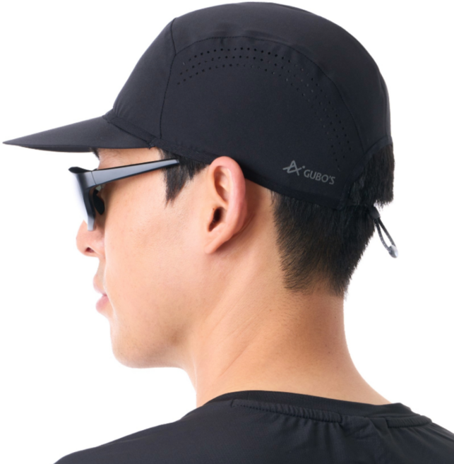 구보 경량 러닝 캡 메쉬, 1개, 블랙