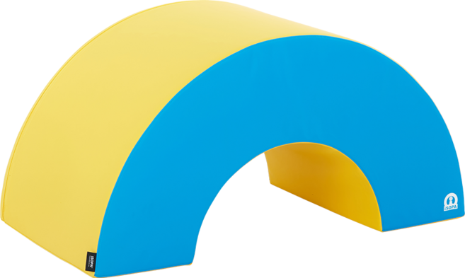 아이소파 챔피온 반달노랑 CH-2006Y 유아 실내 놀이터 정글짐 미끄럼 체육 매트, 1개