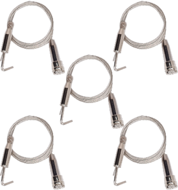 JC자재백화점 천정 레일 와이어 액자 걸이 액자 고리, 크롬, 5세트