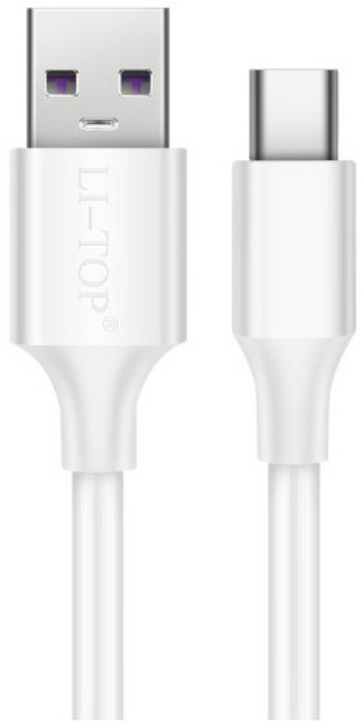 LI TOP 5A 100W C타입 고속 케이블 휴대폰 충전기 급속 QC3.0, 2개, 화이트, 100mm