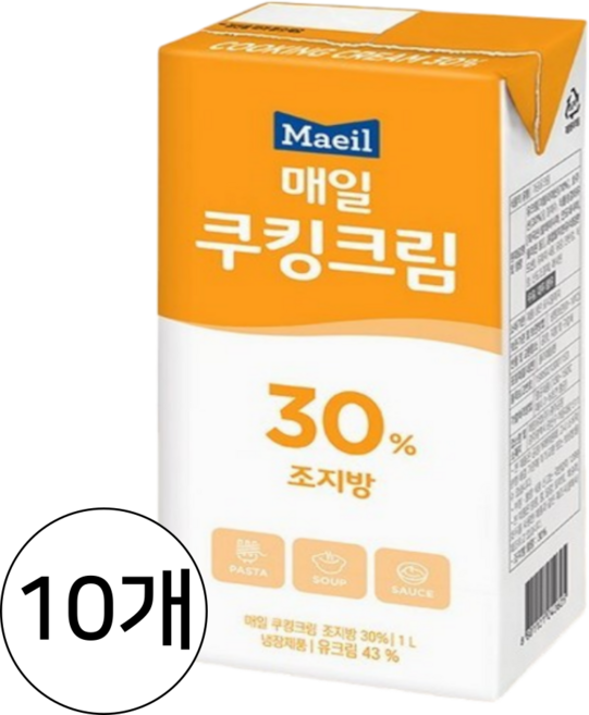 매일유업 매일 쿠킹크림, 1L, 10개