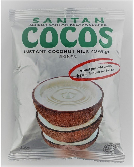 코코스 산탄 코코넛 밀크 파우더 인도네시아 250g king food santan cocos Coconut Milk Powder 250g, 2개, 1개입