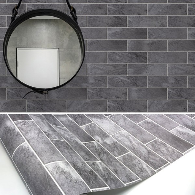 인테리어 벽돌 시트지 적벽돌 포인트벽지 필름지 화이트벽돌, HWP-21665