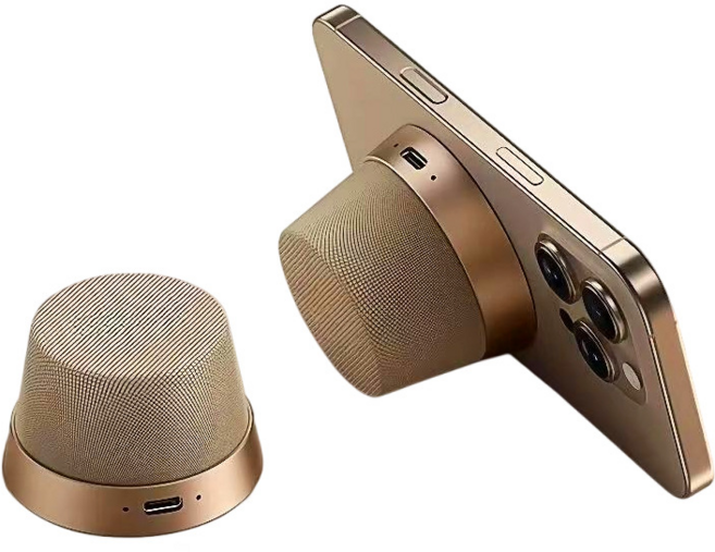 자성 블루투스 스피커 욕실 휴대용 블루투스 음향 방수 미니 블루투스 스피커, 골드