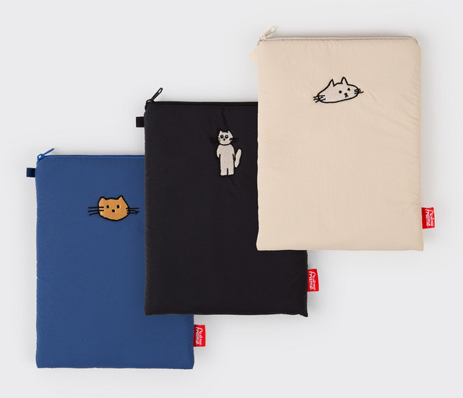 아이패드 미니 파우치 - 어쩌다 고양이, 베이지, 1개