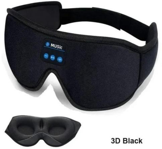 수면 헤드폰 3D 블루투스 5.0 헤드밴드 무선 수면 유물 통기성 음악 아이 마스크 이어 버드 사이드 슬리퍼 선물용, 없음