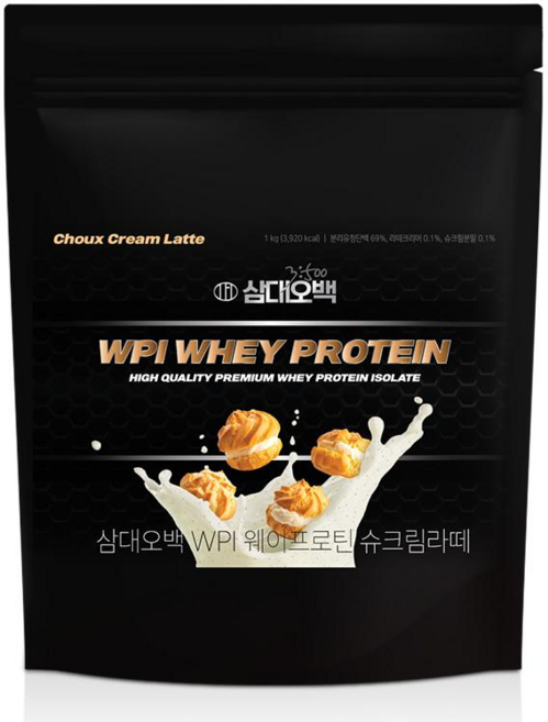삼대오백 단백질 쉐이크 WPI 웨이 프로틴 뉴클래식 슈크림라떼, 1개, 1kg
