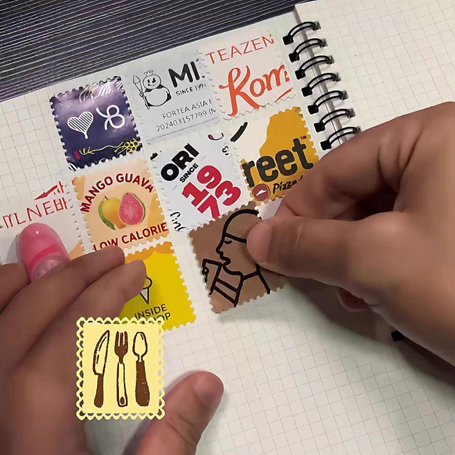 우표펀치 펀칭기 우표틀 모양펀치 타공기 우표 다꾸 1개 우편 배지 2x1.8cm