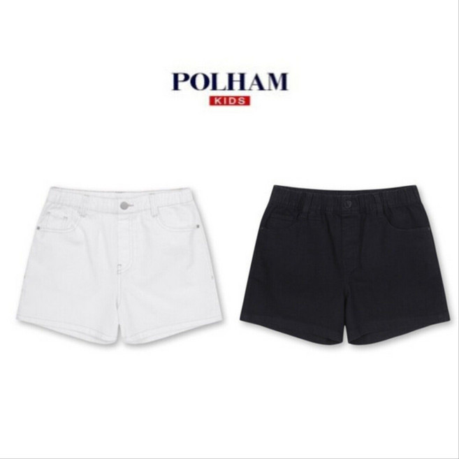 폴햄키즈 여아)3부 숏데님팬츠A_CC