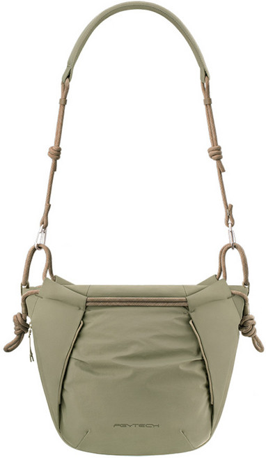 피지와이텍 원고 로프 스트랩 숄더백 P-CB-410, 카키, 1개