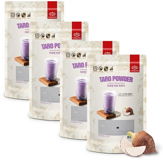 까로망 타로 버블티 파우더, 1kg, 1개입, 4개