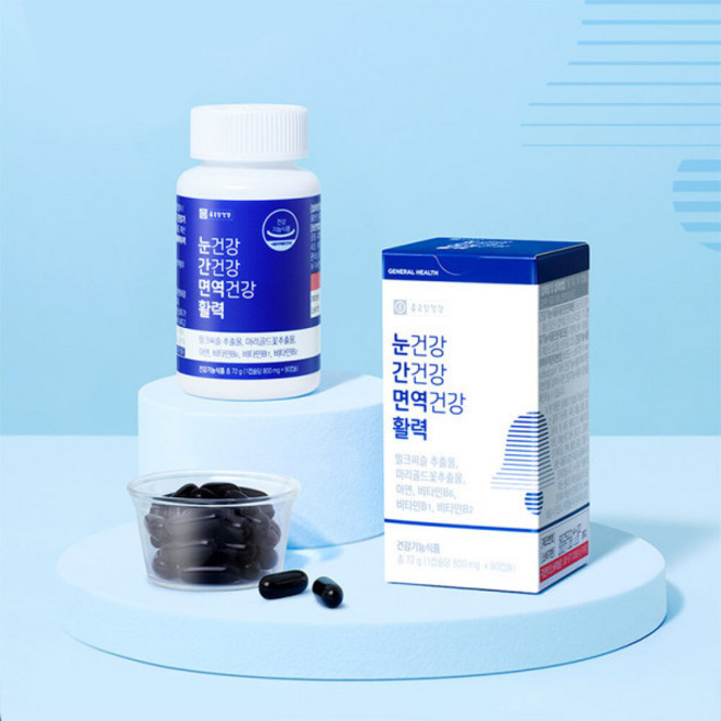 종근당건강 눈건강 간건강 면역건강 활력, 1개, 90정