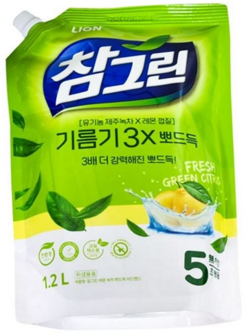 주방 세제 리필 뽀드득 친환경 설거지 기름기 제거 세제 대용량 리필용 수세미 세척액 세척력 좋은 식기