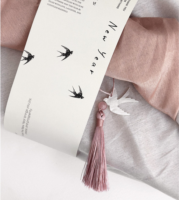 (10개)비즈 노리개 태슬 설날 추석 명절 전통 장식 답례품 보자기, 인디핑크