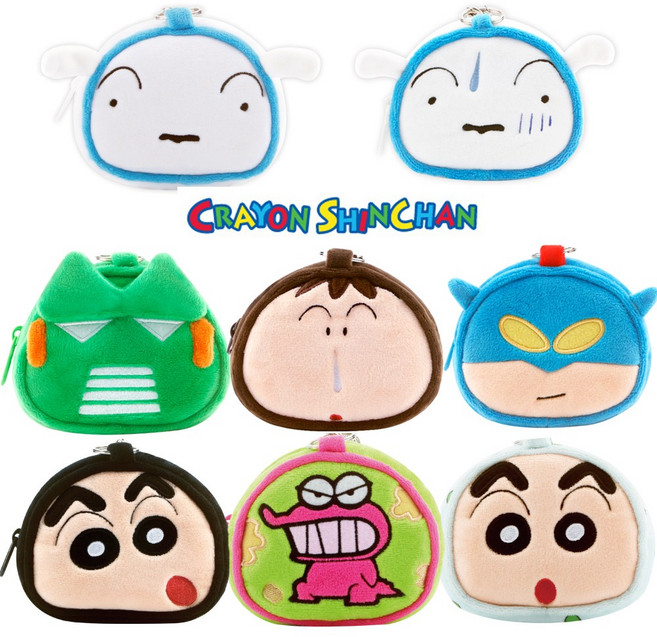 짱구 얼굴 미니 파우치 칸탐로봇 액션가면 흰둥이 맹구 파자마 와니야마상 애착 캐릭터 가방