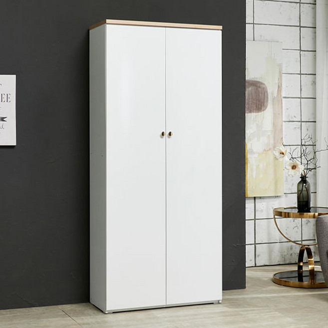 대형 8단 신발장 하이그로시 광폭 800 현관 신발수납, 오크화이트 W800