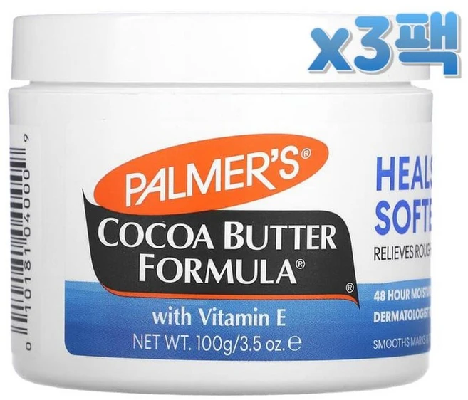 Palmers 파머스 코코아버터 크림 비타민E 함유 100g x3팩 - 쿠팡