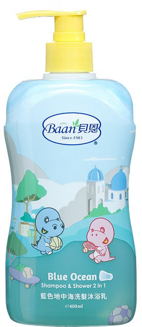 德國 Baan 貝恩 藍色地中海洗髮沐浴乳【金寶貝 216996】, 1個, 400ml, 400ml