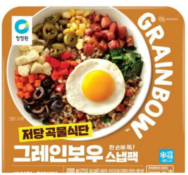 청정원 저당 곡물식단 그레인보우 베이컨 할리피뇨 200g 건강한, 1개