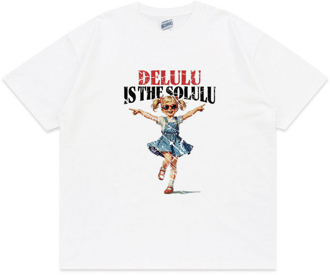 빈티지 프린팅 루즈핏 여성 반팔 박스티셔츠