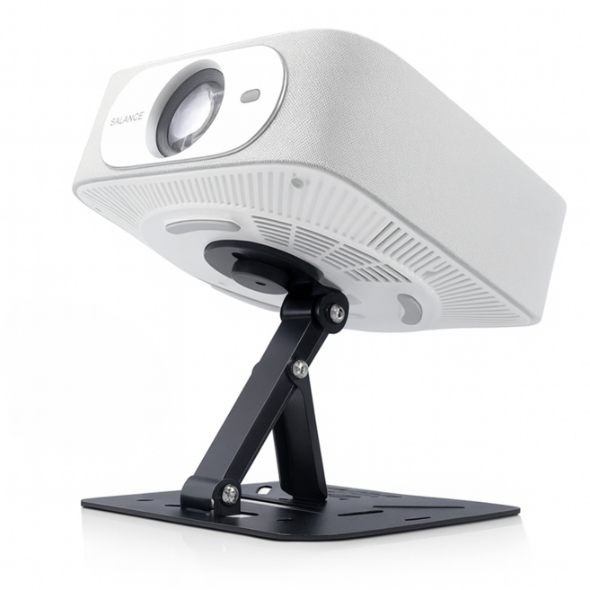 뉴밸코 미니 빔프로젝터 스탠드 거치대 무타공 타공 겸용, 블랙