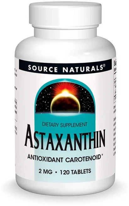Source Naturals 소스내추럴스 아스타잔틴 효능 2mg-미세조류 헤마토코쿠스 추출물 (120 정), 1개, 120정 - 쿠팡