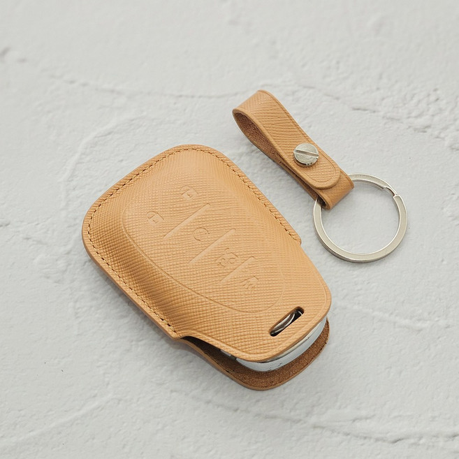 테일러카 쉐보레 호환 소가죽 차 키케이스 말리부 트랙스 스파크 크루즈, TC-4 (5버튼), 모카 카푸치노