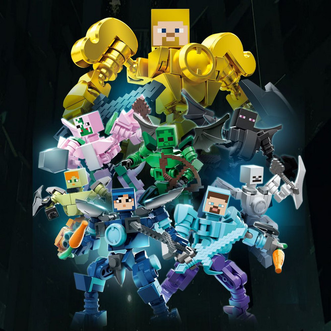 8종 기사 몬스터 피규어 호환블럭 세트, 1개