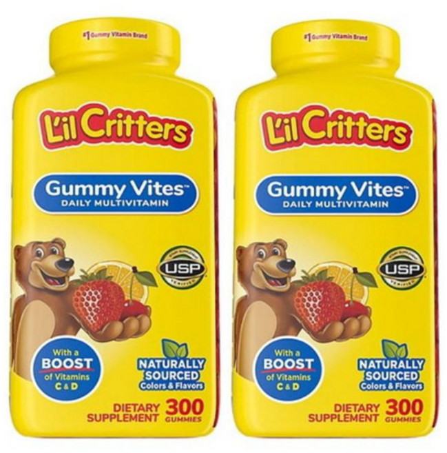 릴크리터스 [4개 SET] 구미 바이트 300정 (구미) Lil Critters Gummy Vites 300gummy 300정 300정 4개, 2개