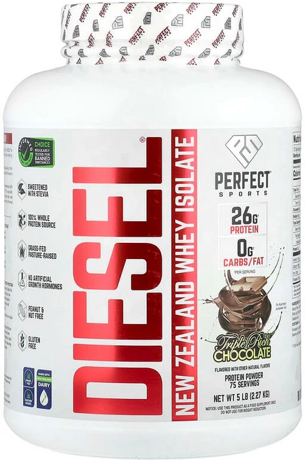 PERFECT Sports Diesel 뉴질랜드산 분리유청단백질 트리플 리치 초콜릿 맛 2.27g(5lb) PSR-71093, 2.27kg, 1개 - 쿠팡