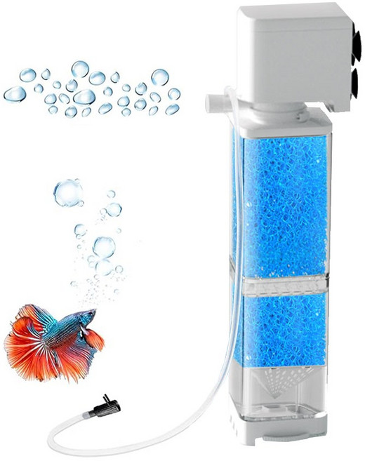 슈퍼인 다기능 수족관 측면 여과기 강력여과 어항 산소발생기, 1개, 10W