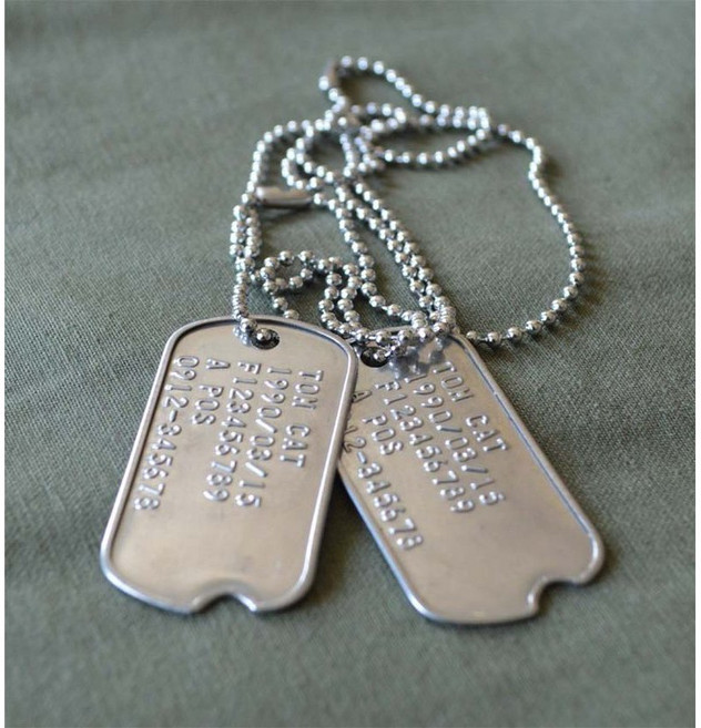 RST 紅星 美軍二戰樣式 帶缺口 身份識別牌 DOG TAG 不鏽鋼 含打字 訂製 軍牌項鍊