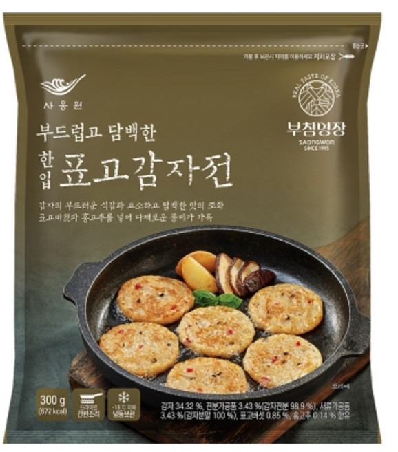 사옹원 한입 표고감자전, 300g, 2개