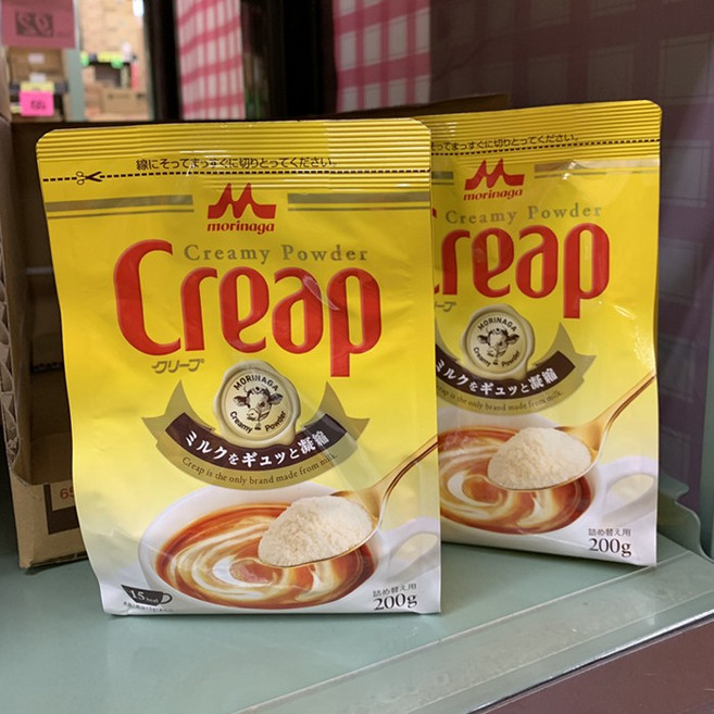 [2개묶음] 모리나가 크리프 농축 우유 크림파우더 프림 180g, 2개, 1개입, 200g