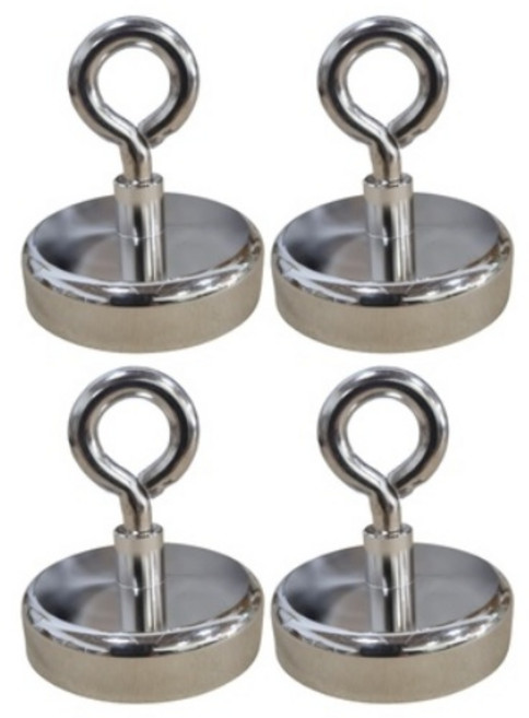 케이디 초강력 대형 네오디움 O형자석, 60mm, 4개